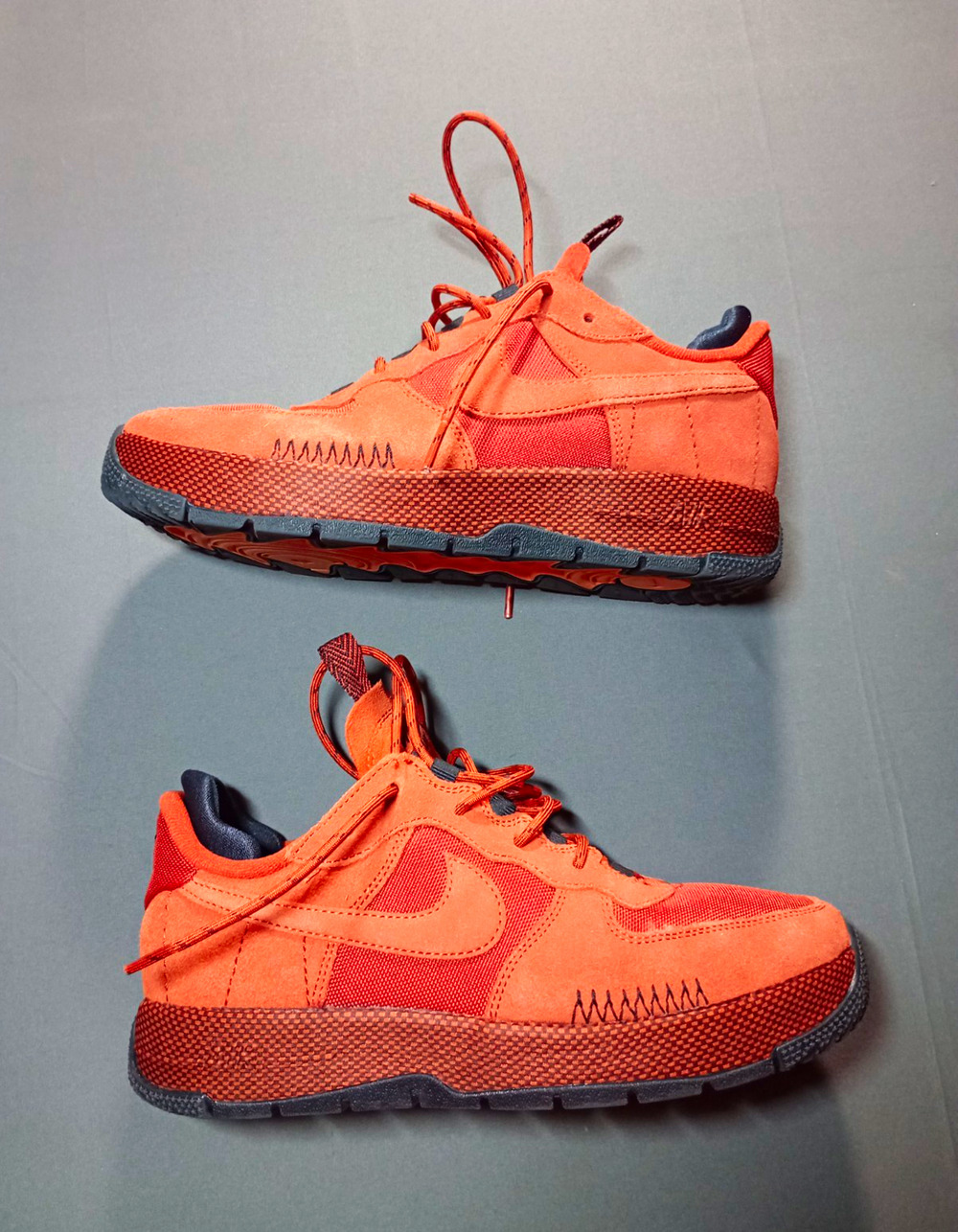 Nike Air Force 1 Wild Low Top Sneakers women's size 8.5 Rugged Orange Cushioned